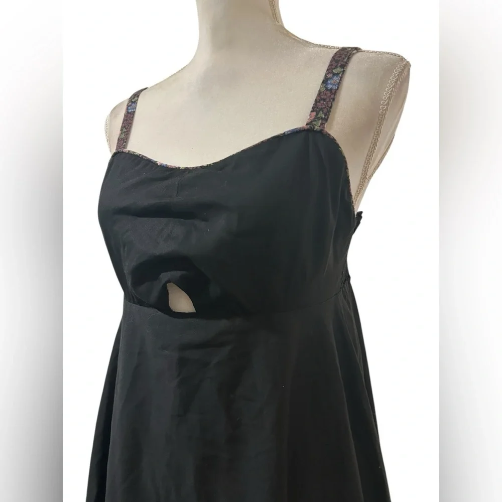 Young Edwardian by Arpeja bohemian💥1970s VTG midi black Dress size Small - Picture 3 of 9